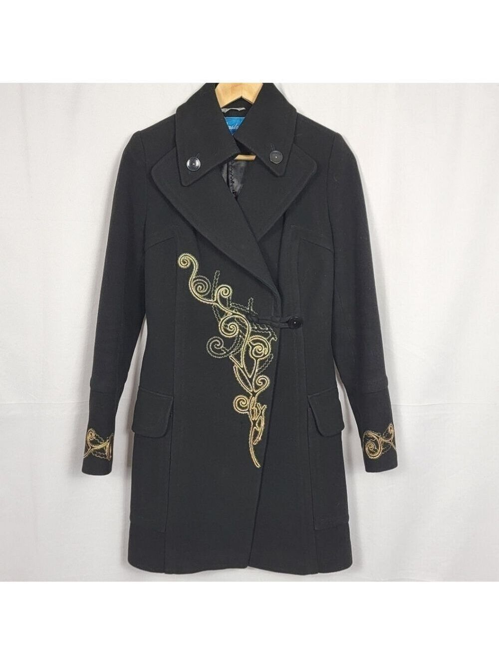 Black Coat Gold Embroidery #1993